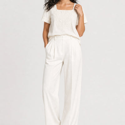 Selene Embroidered Cotton Top