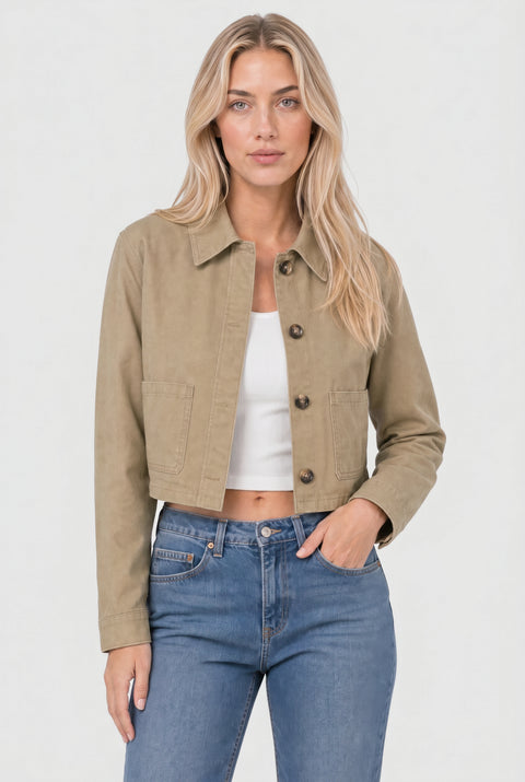 Mira Cropped Casual Jacket