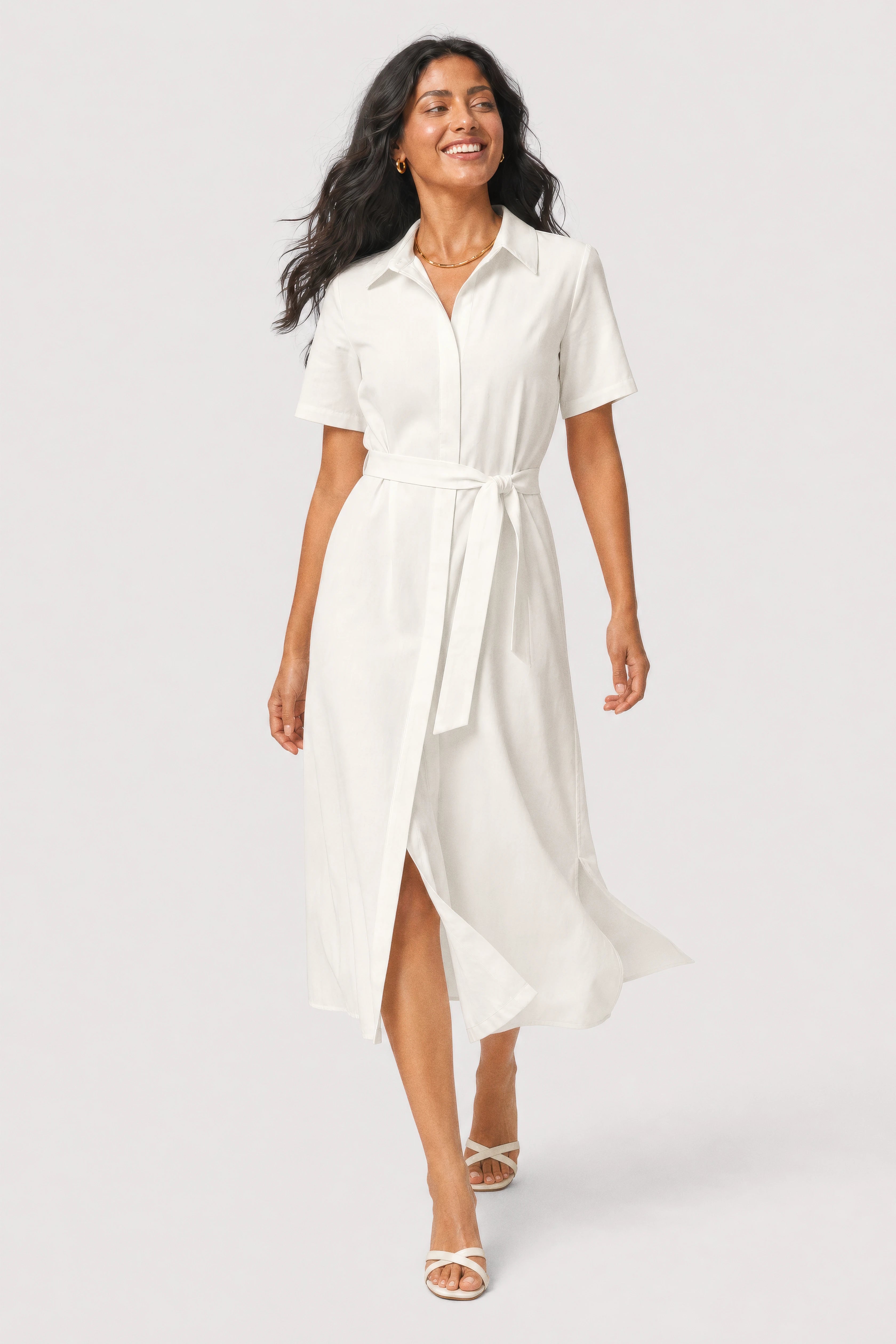 Arden Belted Shirt Dress