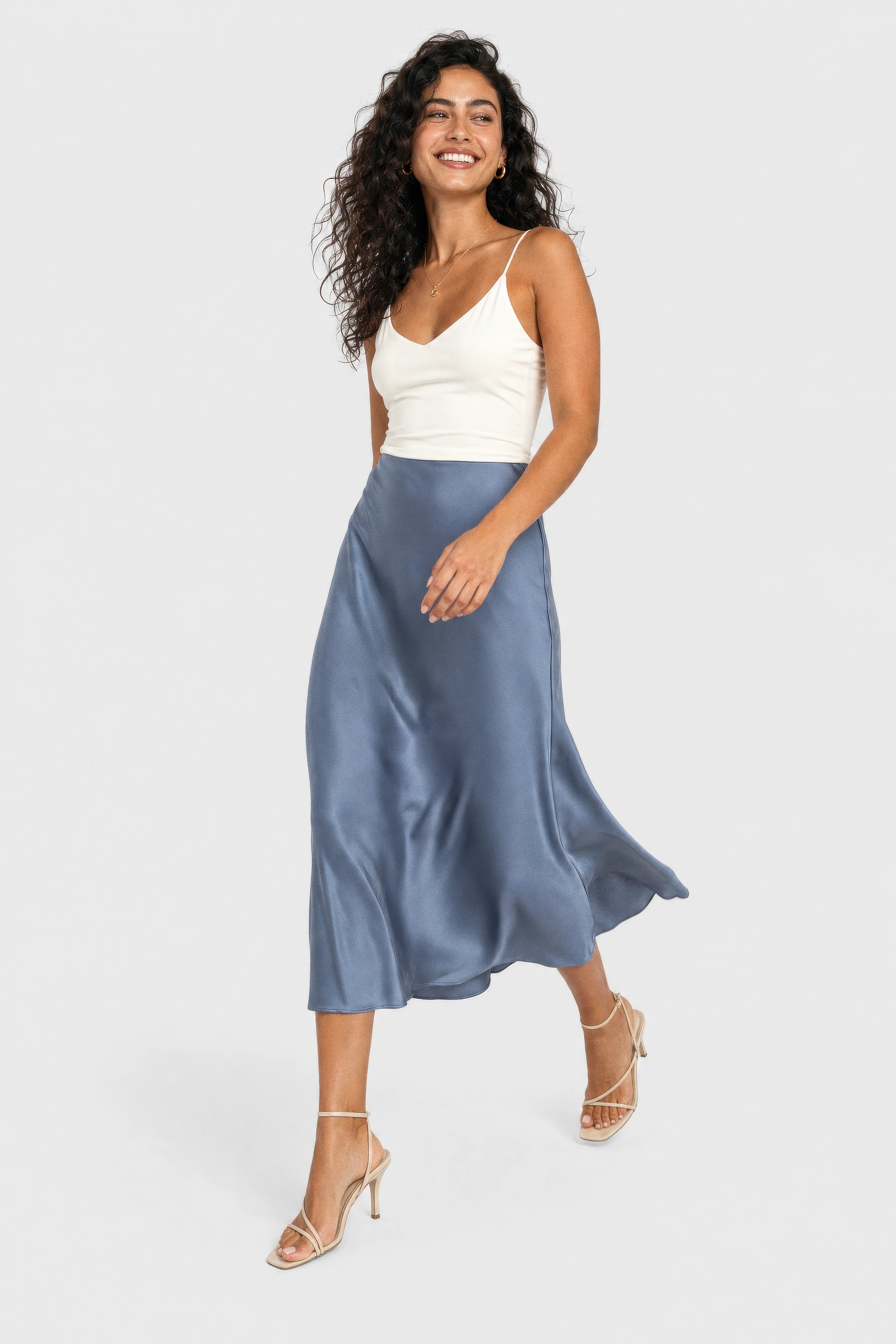 Nola Fluid Satin Skirt