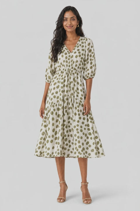Runa Printed Midi Dress